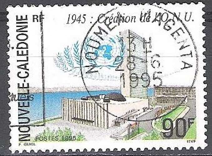   Nouvelle-Calédonie 1995 Yvert 685 O Cote (2015) 1.70 Euro 50 Ans O.N.U. Cachet rond