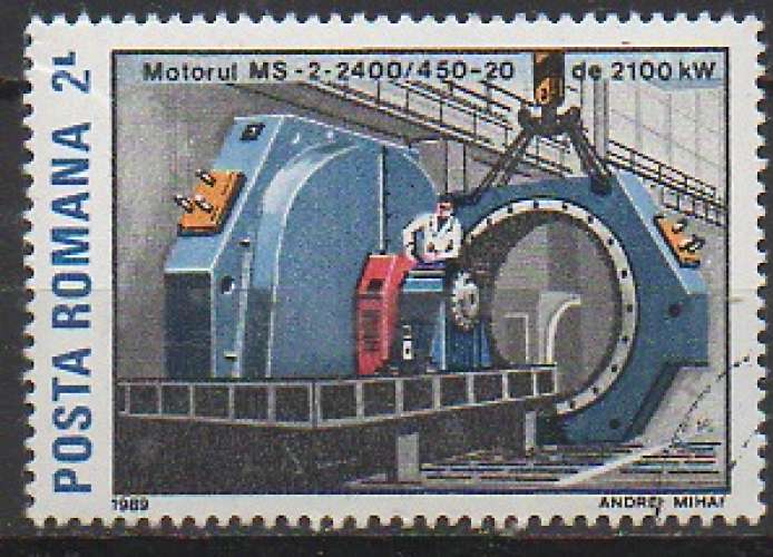 Roumanie 1989 - Y & T : 3843 - Industrie : moteur