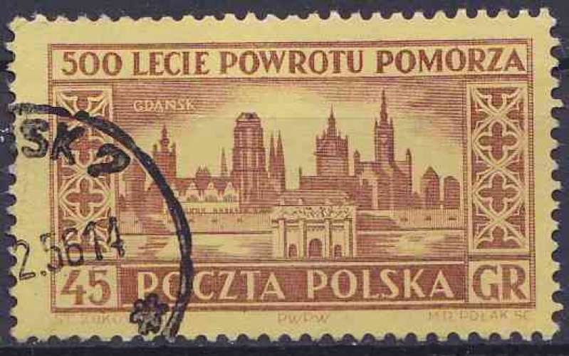 POLOGNE 1954 OBLITERE N° 778