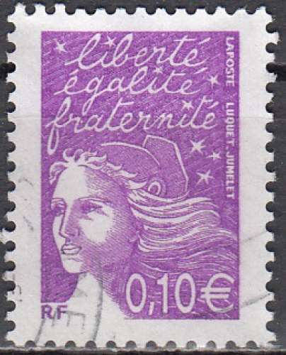  France 2002 Yvert 3446 O Cote (2015) 0.15 Euro Marianne de Luquet Cachet rond