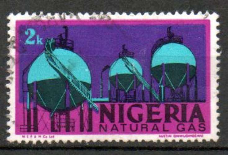 Nigeria Yvert N°282 Oblitéré 1973 Gaz naturel