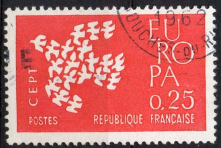 175 - Y&T n° 1309 - oblitéré - Europa - 1961 - France