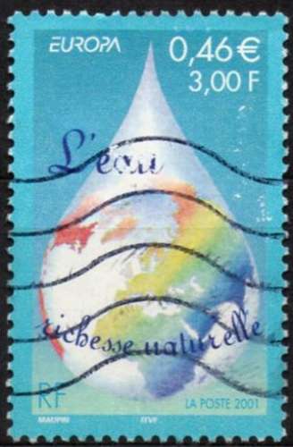 236N - Y&T n° 3388 - oblitéré - Europa - L'eau - 2001 - France