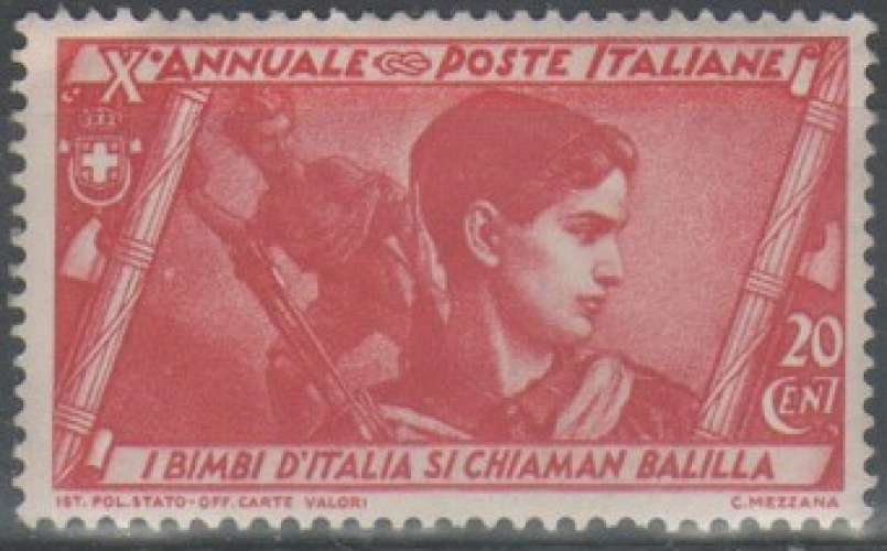 Italie 1932 - Décennal 20 c.