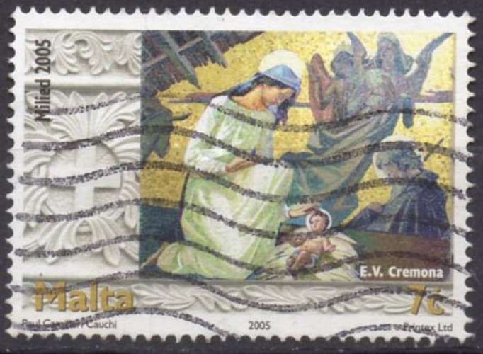 C048 - Y&T n° 1385 - oblitéré - La Nativité - 2005 - Malte