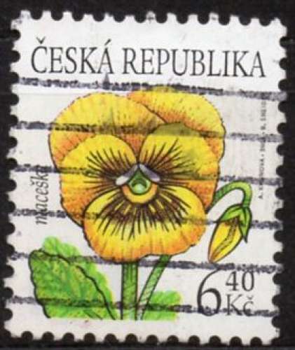 C207 - Y&T n° 306 - oblitéré -  Pensée - 2002 - République Tchèque