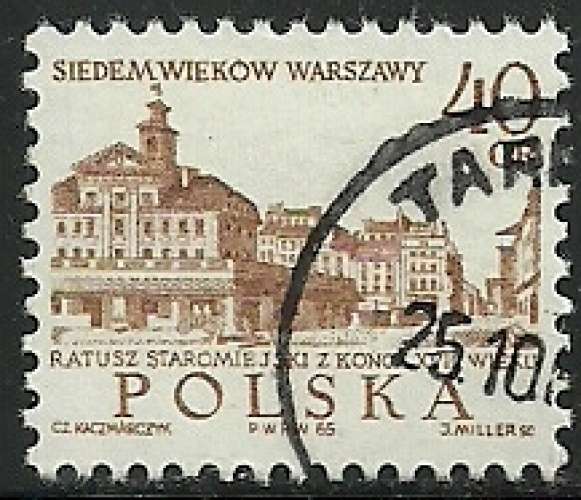 Pologne - Polska 1965 - Varsovie - Y&T 1452 oblitéré