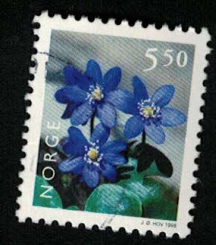 Norvège 1998 Oblitéré rond Used Fleur Hepatica Nobilis