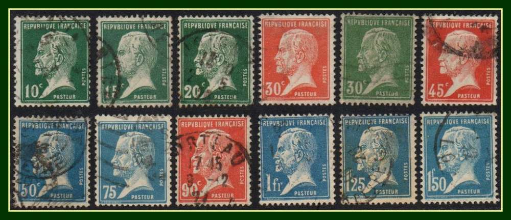 France N° 170 /81 série complète Pasteur obl (cote XX)