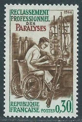 FRANCE 1964 Y&T 1405 Neuf ** -  Reclassement professionnel des paralysés