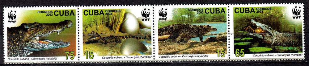 Cuba 4117 / 20 Protection de la nature / Crocodile cubain / WWF