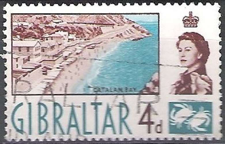 Gibraltar 1960 Michel 154 O Cote (2008) 1.00 € Catalan Bay