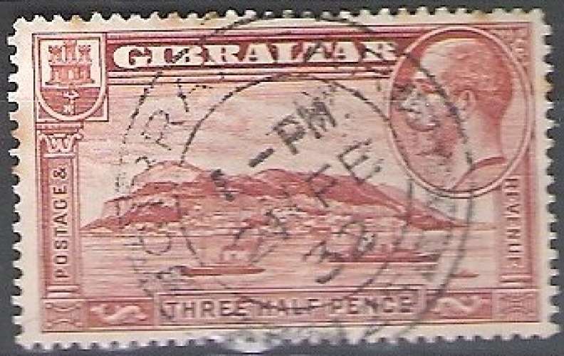 Gibraltar 1931 Michel 97A O Cote (2008) 3.50 € Vue du Rocher Cachet rond