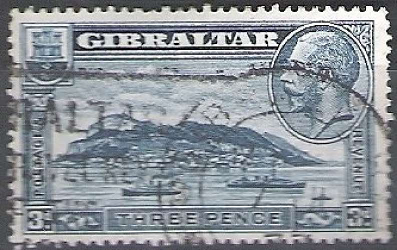 Gibraltar 1931 Michel 99A O Cote (2008) 5.00 € Vue du Rocher Cachet rond