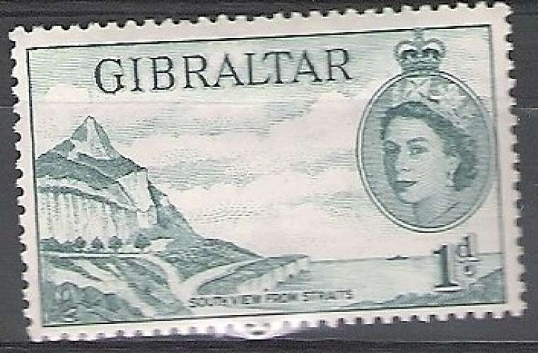Gibraltar 1953 Michel 135 Neuf * Cote (2008) 1.30 € Vue du sud