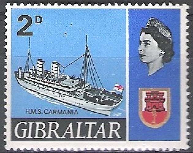 Gibraltar 1967 Michel 190 Neuf ** Cote (2008) 0.20 € HMS Carmania