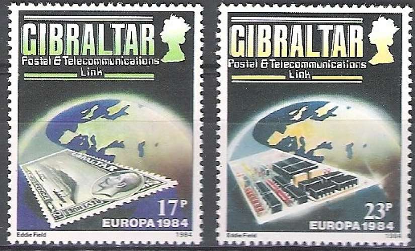 Gibraltar 1984 Michel 475 - 476 Neuf ** Cote (2008) 1.75 € 25 Ans Europa CEPT