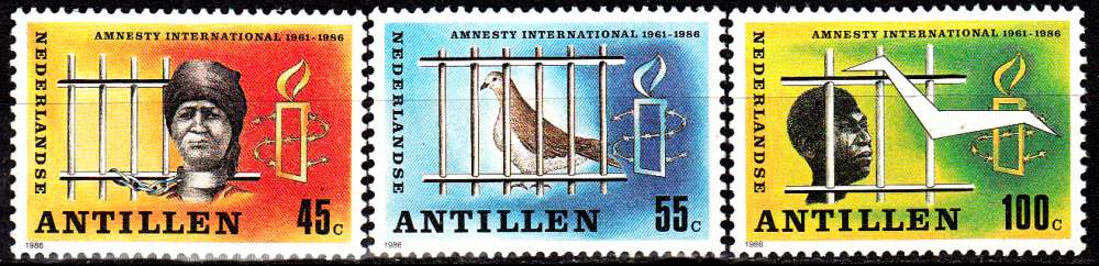 Antilles néerlandaises 778 / 80 Anniversaire Amnesty international