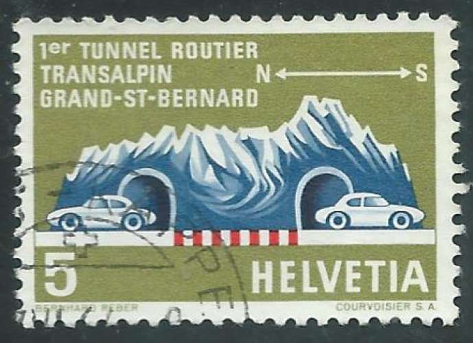 Suisse - Y&T 0726 (o) - Tunnel routier -