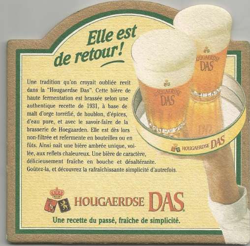 Sous-bock - France -  Brasserie De Kluis - Bière Hougaerdse Das - Neuf