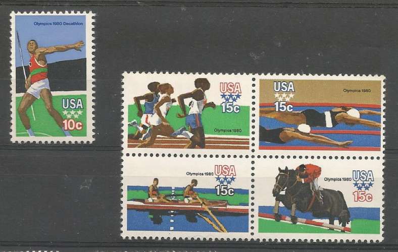 Etats-Unis - 1979 - Jeux Olympiques de 1980 - Tp n° 1253 / 7 - Neuf **