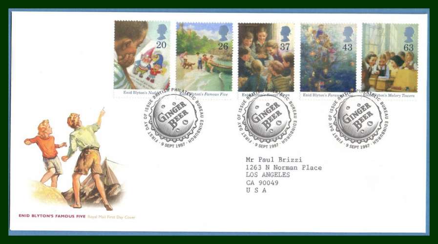 GB FDC 1997 Enid Blyton N° 1992 /6 écrivain