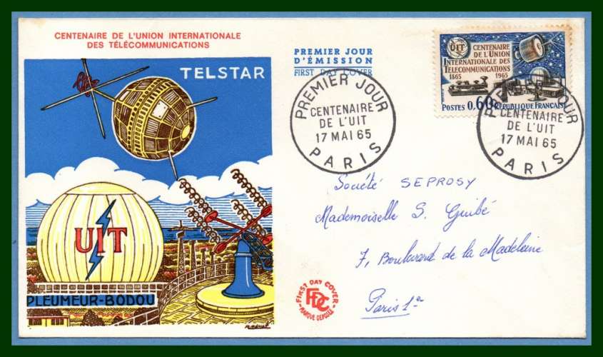 FDC  Centenaire de l' IUT 1965 N° 1451 voyagée télécommunications