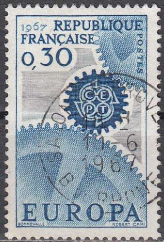  France 1967 Yvert 1521 O Cote (2012) 0.30 Euro Europa CEPT Cachet rond