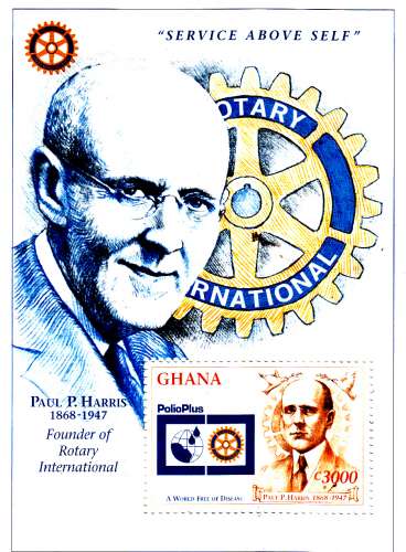 Ghana Bf 314 50e anniversaire de la mort de Paul P. Harris, fondateur du Rotary International