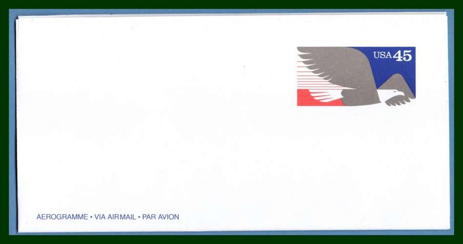 USA Aérogramme Eagle white  N° UC63a ** Aigle rapace