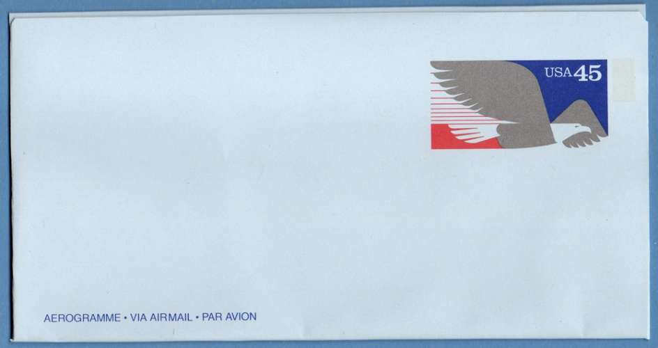 USA Aérogramme Eagle blue  N° UC63 ** Aigle rapace