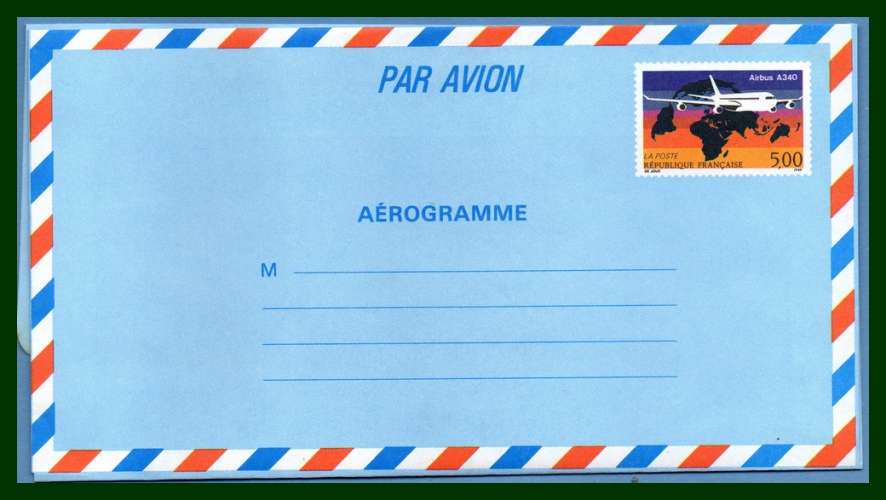 France Aérogramme N° 1020 AER  ** 1993  Avion Airbus