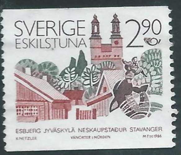 Suède - Y&T 1380 (o) - Villes -