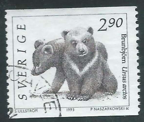 Suède - Y&T 1738 (o) - Ours brun -