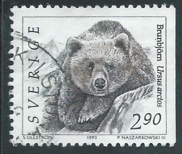 Suède - Y&T 1742 (o) - Ours brun -