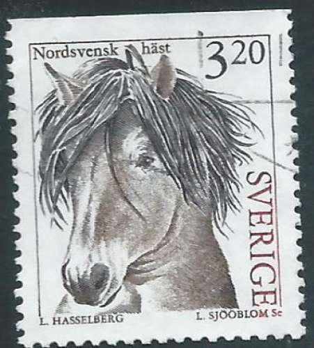 Suède - Y&T 1788 (o) - Chevaux -