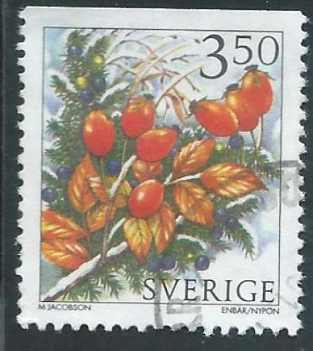 Suède - Y&T 1912 (o) - Baies sauvages -