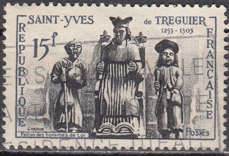 France 1956 Michel 1091 O Cote (2008) 0.50 € Saint Yves patron des hommes de loi