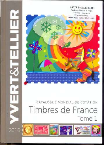Catalogue France 2016 Yvert et Tellier