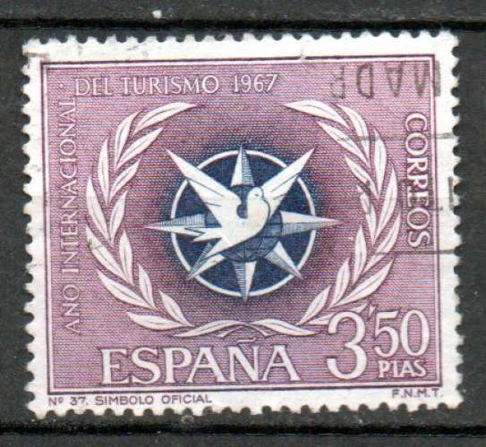 Espagne Yvert N°1461 oblitéré 1967 Année internationale tourisme