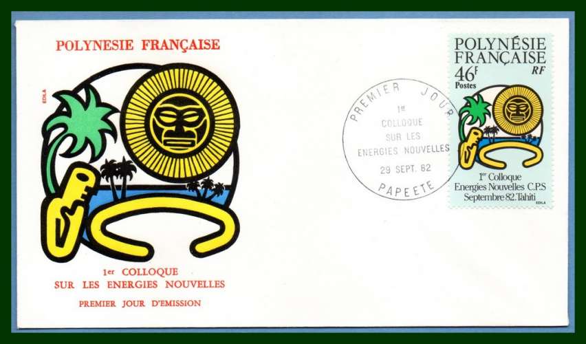 Polynésie FDC N° 185 Energies nouvelles 1982