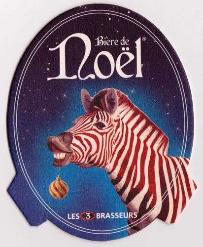 France Sous-bock Les 3 Brasseurs - Bière de Noël