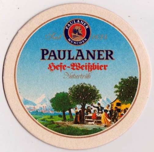 Allemagne Sous-bock Paulaner Hefe-Weißbier Naturtrüb