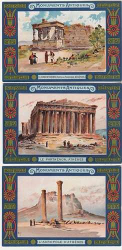 6 Chromos (format cpa ) Monuments antiques : la Grèce