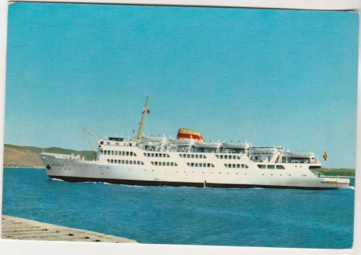 cpm  Paquebot  ferry Cia Trasmediterrenea Traversée du Détroit de Gibraltar