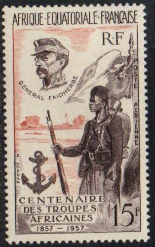 AEF N° PA 62 * Troupes africaines Général Faidherbe