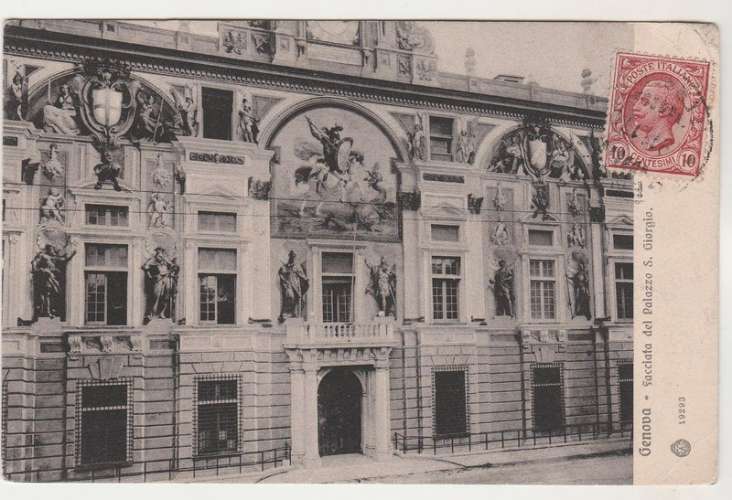 cpa Italie Genova Facciata del Palazzo S.Giorgio