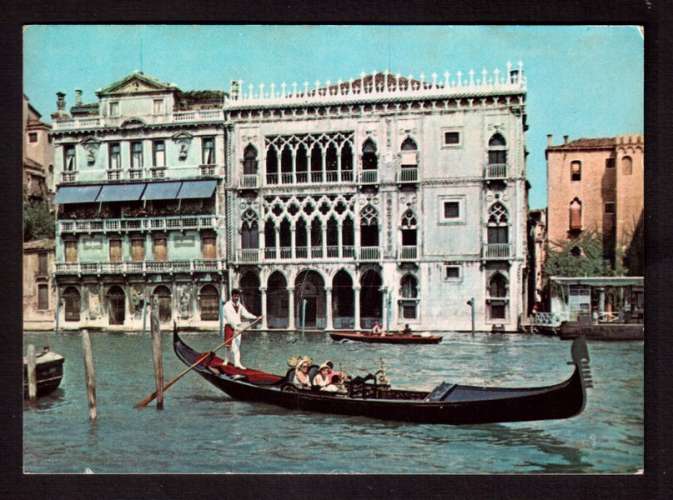 Italie Cpsm Venezia gondole palais des Doges carte publicitaire Arthur Martin - pseudo entier Venise