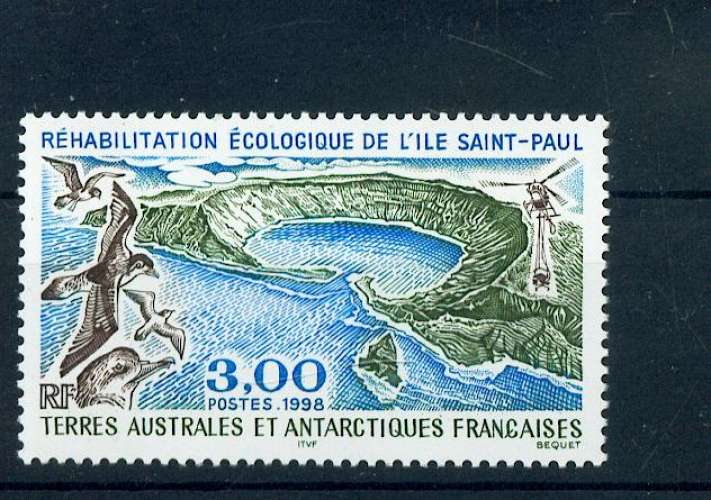 TAAF 231 île saint Paul réhabilitation neufs * * TB mnh sin charnela prix de la poste 0.46