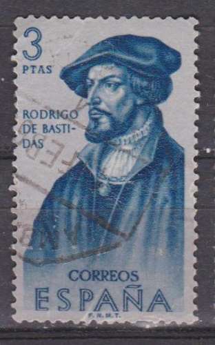 Espagne 1961 YT 1053 Obl Conquistadore Rodrigo de Bastidas